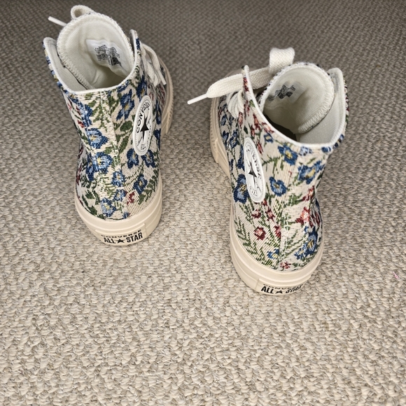 Converse Chuck Taylor All Star Lift Platform Floral Tapestry High Top Size 7 - Picture 4 of 5